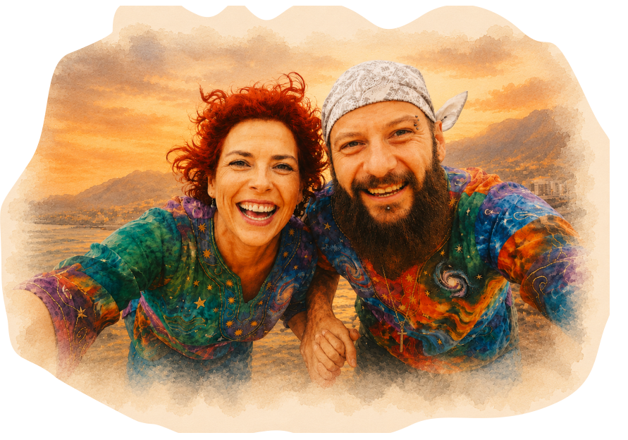 Anna and Adi, the husband and wife storytellers behind Kromi Universe